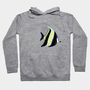 Moorish idol fish cartoon illustration Hoodie